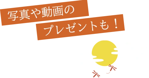 写真や動画のプレゼントも!