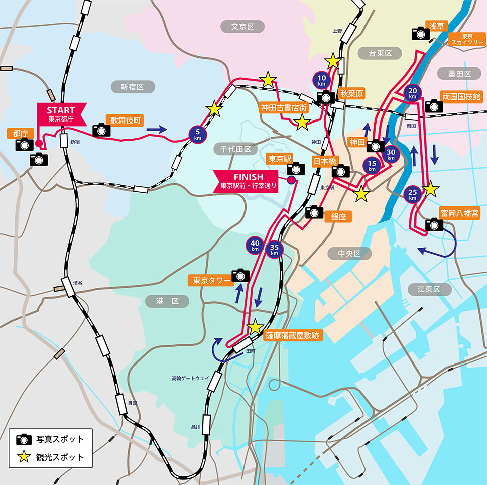 東京マラソンコースマップ