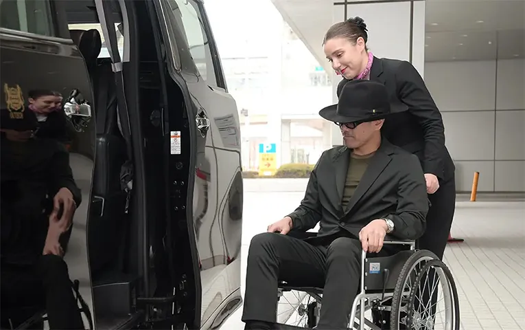 車いすで観光