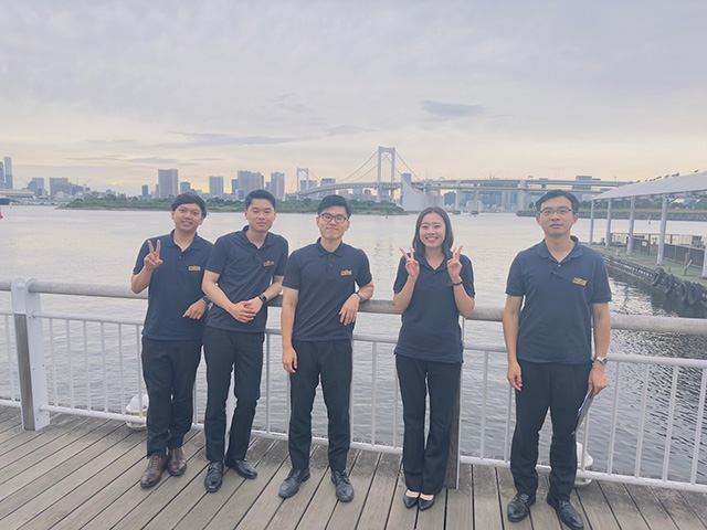 夜景研修、お台場にて