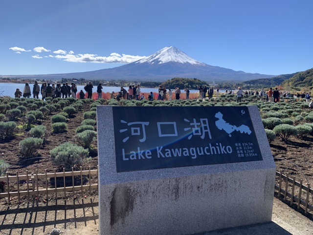 河口湖にて