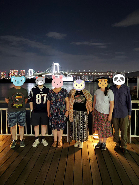 レインボーブリッジを背景に(東京夜景ツアー)