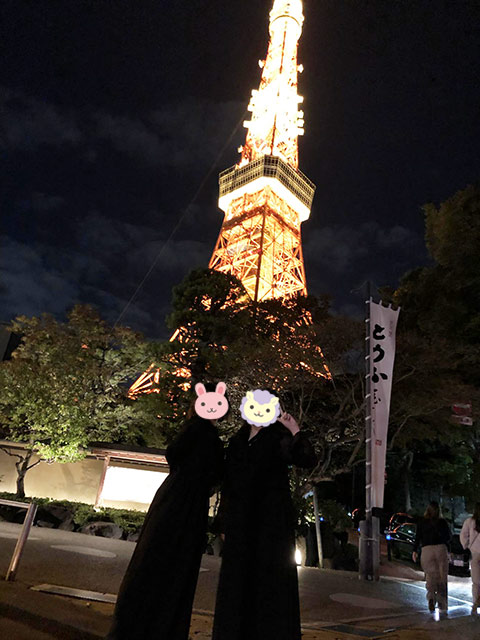東京タワーでも記念撮影