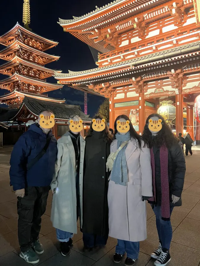 浅草寺にて