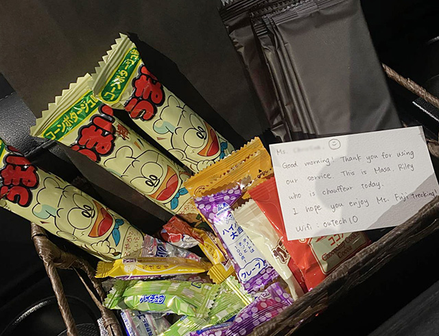 車内サービスとメッセージカード