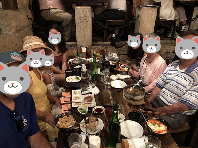 夕食には焼き鳥を